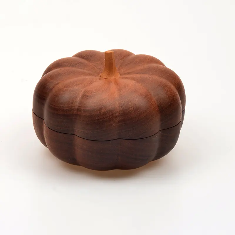 Maya Ebony Pumpkin Storage Box Set of 2 Wood Crafts (1)