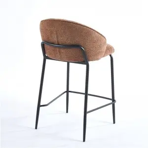 Barbara Counter Chair Upholstered Seat with Metal Frame.