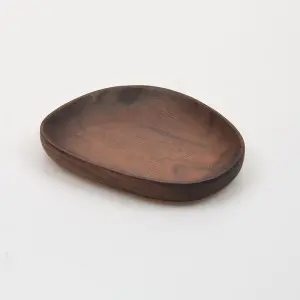 Melanie Black Walnut Wood Tray Set of 4 Wood Handicraft