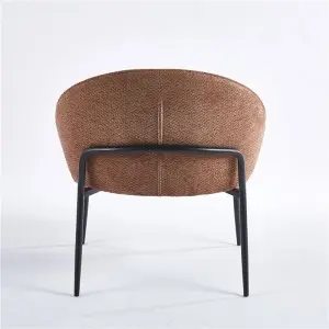 Barbara Lounge Chair Upholstered Seat with KD Metal Frame.