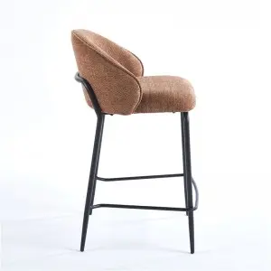 Barbara Counter Chair Upholstered Seat with Metal Frame.