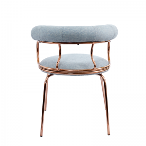 Mimi Dining Chair Upholstered Seat with Metal Frame.